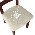 thumbnail image 1 of Fundas de asiento impermeables Genina para sillas de comedor, color beige, 4 unidades, 1 of 7