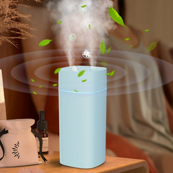 Difusor de aceites esenciales ultrasónico y humidificador | Generador de niebla para aromaterapia con ajustes regulables y luz nocturna