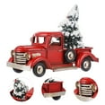 thumbnail image 2 of GOOHOCHY Modelo de camioneta pickup novedoso de hierro con ornamento de camión vintage de Navidad con árbol de Navidad, 2 of 7