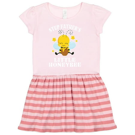 

Inktastic Cute Bee Step Father s Little Honeybee with Stars Gift Toddler Girl Dress