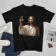 thumbnail image 3 of Selfie Jesus with Smartphone T-shirt Jesus Retro Artistic Graphic Tee Short Sleeve Funny Unisex Top, 3 of 4
