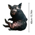 thumbnail image 3 of Realistic Sitting Black Pig Plush Pillow, Lifelike Animal Stuffed Cushion, Funny Simulation Pig Throw Pillow for Sofa Bedroom Decor, 16", 3 of 7
