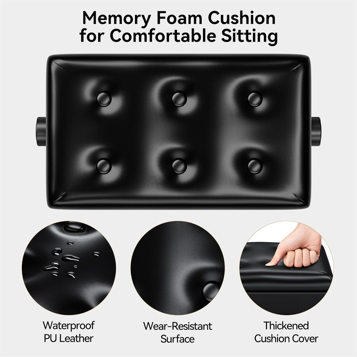 Adjustable Duet Piano Bench With Sheet Music Storage  Solid Wooden Keyboard Bookcase Stool Chair Seat High-density Sponges Cushion