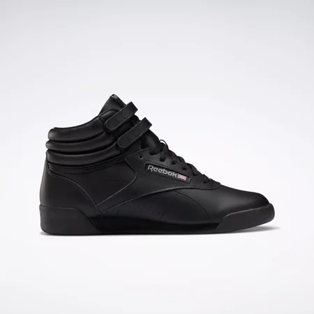 Grade School Reebok Freestyle Hi Training Shoe Black/Black/Grey GW9515 Size 4 US