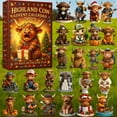 thumbnail image 3 of Highland Cow Advent Calendar 2025-2026, Highland Cow Figurine Advent Calendar 2025 with 24 Pcs Highland Cow Christmas Ornaments, 24 Days Countdown Calendar Gift, Perfect Holiday, 3 of 3