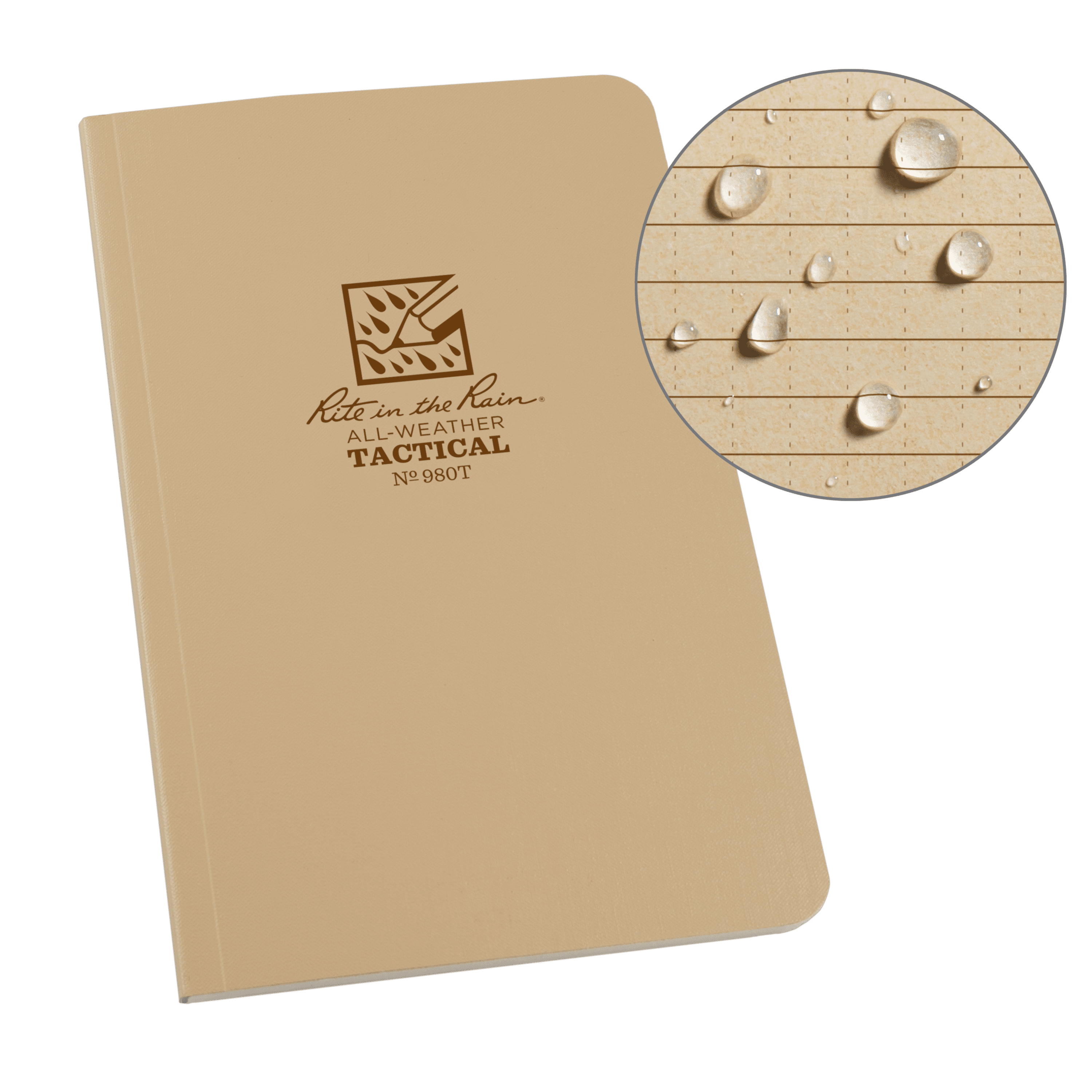 Rite in the Rain 980 Waterproof Paper Notepad Tactical Field Book Notebook Green 