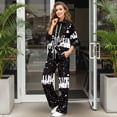 thumbnail image 3 of Uorisanigo Musical Notes 2 Piece Lounge Sweat Sets Plus Size Fall Fashion Matching Pullover Sweatsuits Wide Leg Pants with Side Pocket Travel Outfit Plus Size Tracksuit Activewear, 3 of 8