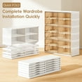 thumbnail image 4 of Jeko&Jeko 10-Tier Double Column Foldable Shoe Storage Cabinet With Magnetic Doors For Closet Entryway In White, 4 of 5