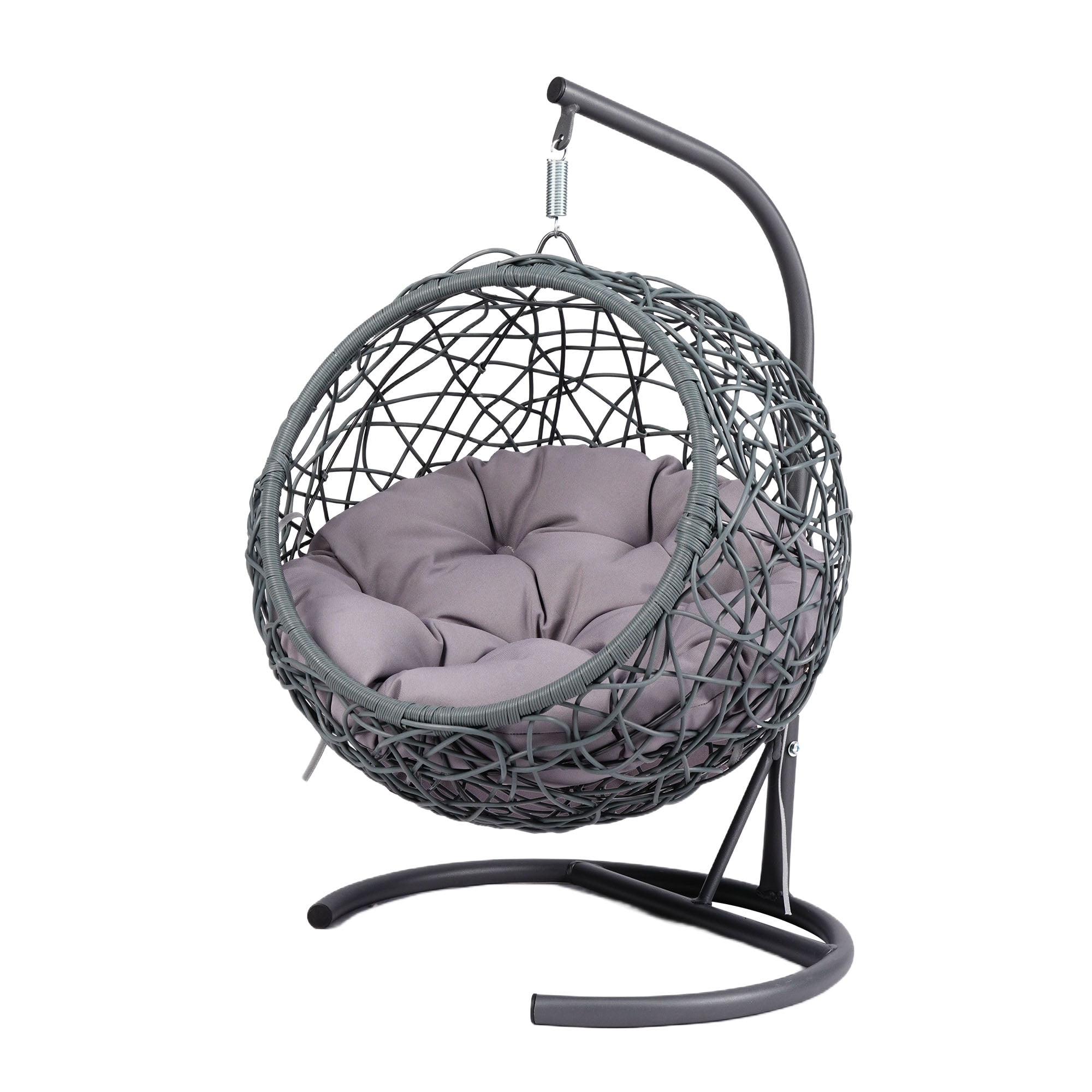 Taoruifang Cat Egg Chair Hammock Bed with Stand and Cushion for Cats Small Dogs Gray