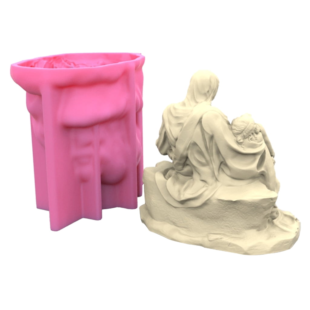 Pieta Silicone Molds Retro Roman Statue Resin Mold DIY Soap Candle Making Mold