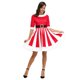 thumbnail image 5 of Vestido navideño feo para mujer, vestidos festivos con estampado rojo y verde para Navidad, 5 of 5