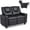 Black, variant on OLAKIDS Kids Recliner, Double Toddler Lounge Chair with 105° to 150° Adjustable Backrest Cup Holder Footrest Side Pockets, PU Leather Children Couch