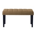 thumbnail image 3 of CorLiving California Fabric Upholstered and Tufted Entryway Accent Bench with Wood Legs, 3 of 7