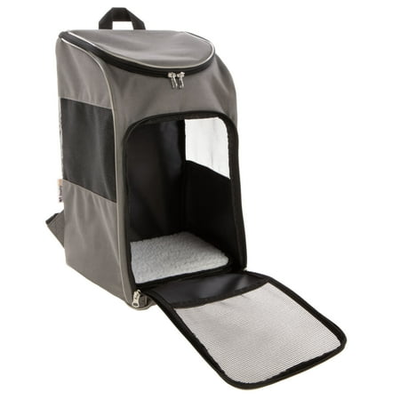 TrustyPup Medium Cat & Dog Travel Pet Backpack  Gray  16 lb Limit