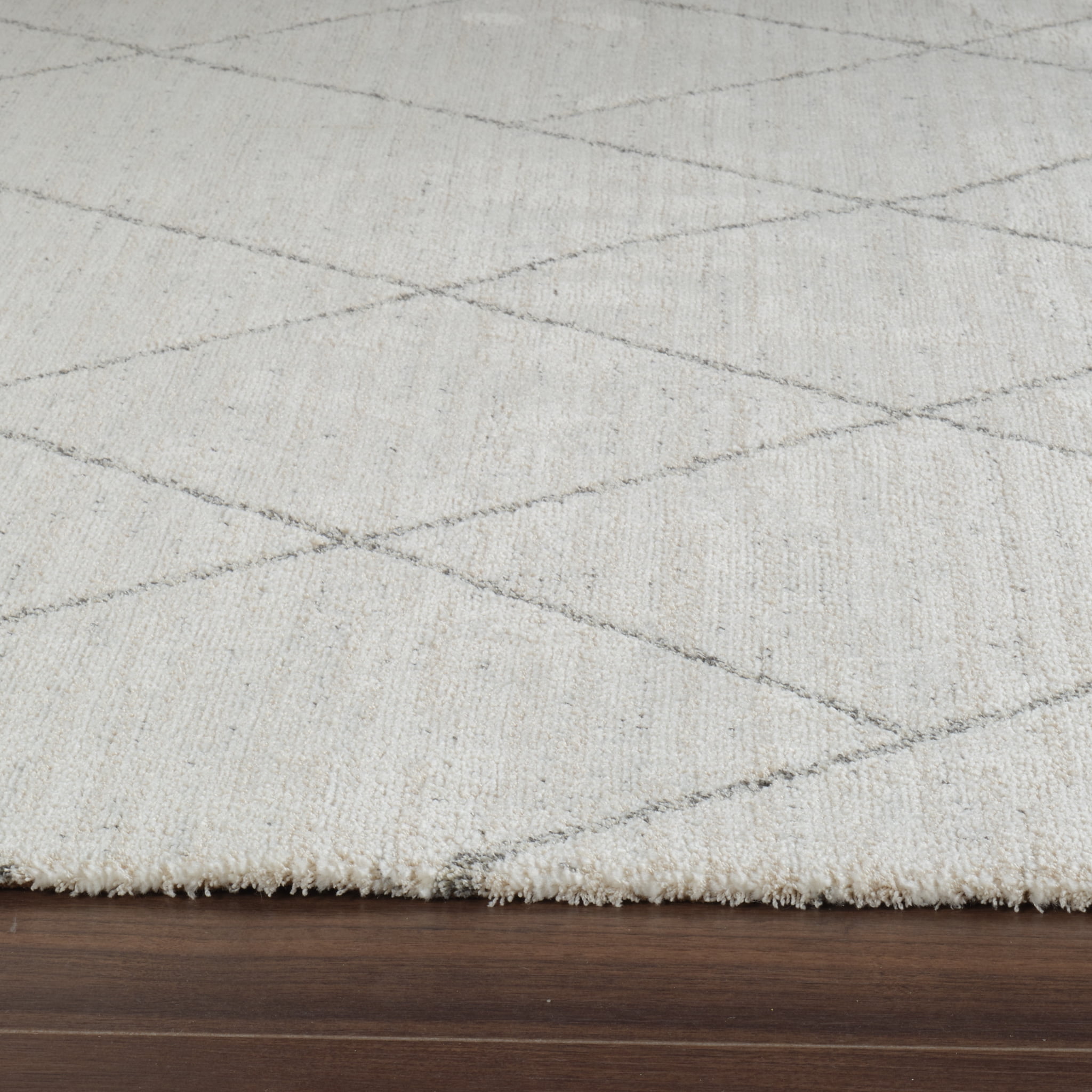 Tapis d'interieur abstrait Rug Branch Casa, beige creme, moderne - Salon, chambre