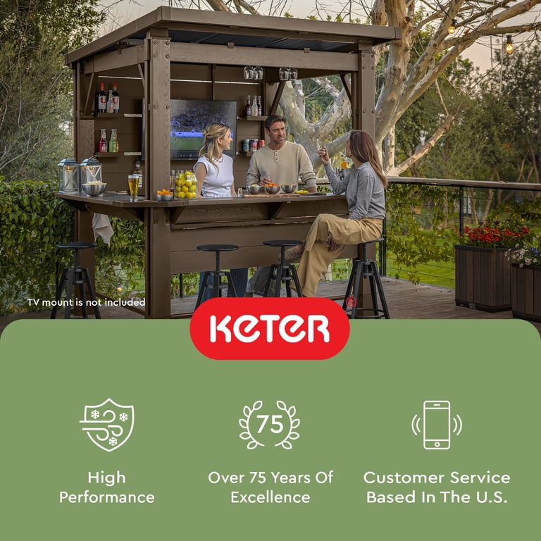 Signature 6x7 Patio Gazebo Bar – Ideal for Outdoor Cooking and