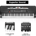 thumbnail image 5 of iMeshbean 61 Key Piano Keyboard Music Keyboard Electric Keyboard Digital Piano for Beginners with Stand, Built-in Dual Speakers, Microphone & Display Panel, Black, 5 of 16