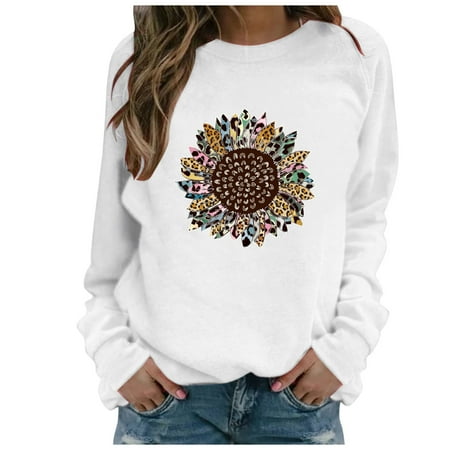 

Women s Print Long-sleeved Sweatshirt Casual Blouse Pullover Womens Casual Tees Basics T Shirt Woman Womens Workout Short Sleeve Western Short Sleeve Scrub Jackets Women s T Shirt Short Sleeve Short