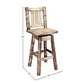 thumbnail image 2 of Glacier Country Collection Barstool w/ Back & Swivel, 2 of 5