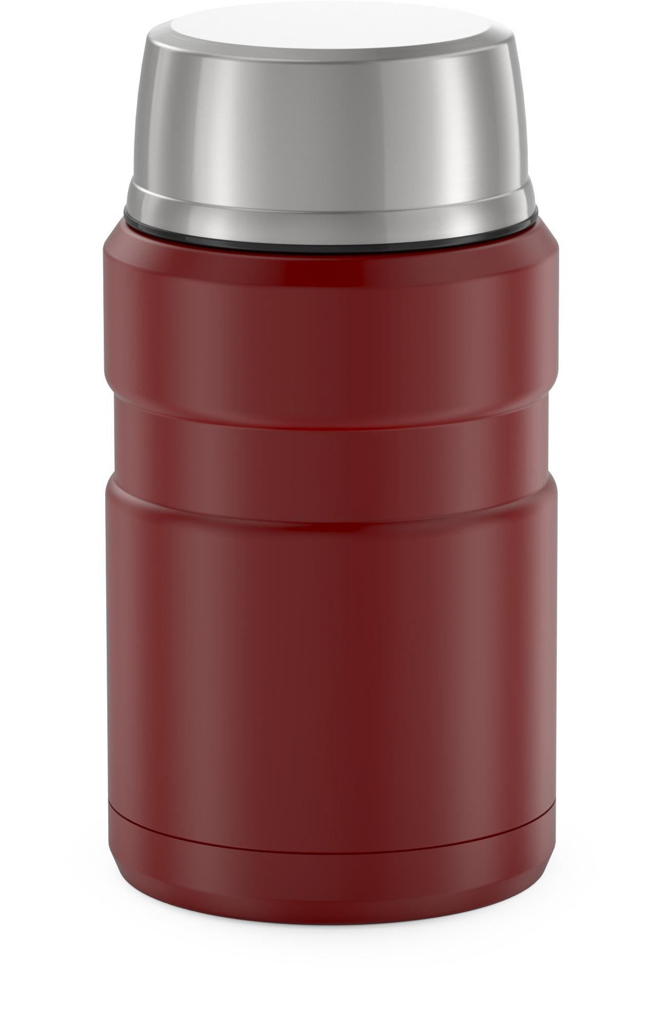  THERMOS Stainless King Vacuum-Insulated Food Jar with Spoon, 16  Ounce, Rustic Red : Home & Kitchen