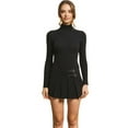 thumbnail image 2 of Love Tree Women's Juniors High Waist Pleated Skort Mini Skirt (Black, Small), 2 of 5