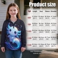 thumbnail image 7 of Uorisanigo Girls Half Zip Sweatshirt Kids Long Sleeve Pullover Top Soft and Comfortable Blue Galaxy Axolotl Quarter Zipper Cropped Sweatshirt Lightweight Hoodies No Hood, Size 11-12, 7 of 7
