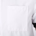 thumbnail image 6 of iiniim Men Chef Jacket Chef Coat Jacket Chef Uniform Short or Long Sleeve Cooking Hotel Kitchen Uniform Tops M-5XL White Short Sleeve XL, 6 of 7