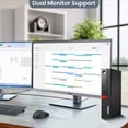 thumbnail image 5 of Restored Lenovo ThinkCentre M720q Tiny Desktop Computer — Intel Core i5-8500T — 16GB DDR4 RAM — 256GB SSD — 24" LED Monitor — RGB Keyboard & Mouse — Built-in WiFi — Mini PC — Windows 11 Pro (Refurbished), 5 of 7