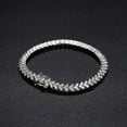 thumbnail image 3 of Apasion Full Row Sparkling Moissanite Tennis Bracelet For Women 925 Sterling Silver Bangle Girlfriend Gift, 3 of 8