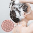 thumbnail image 2 of Unique Bargains 1 Pc Round Hair Shampoo Brush for Head Massage 1.77"x3.13" Pink, 2 of 6