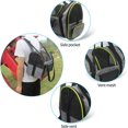 thumbnail image 3 of Mochila transportadora para gatos y perros, portabebés plegables para gatos y asiento de coche, color marrón, 3 of 4