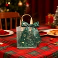 thumbnail image 5 of Green Transparent Christmas Gift Bags with Handles for Holiday Presents Candy Toys Party Favors Christmas Eve Souvenir Hand Carry Bags(Green-B), 5 of 6