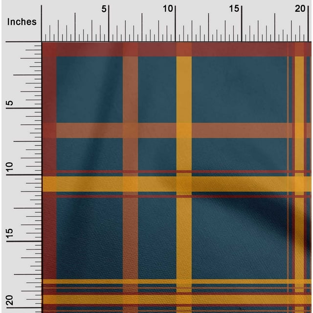oneOone Cotton Silk Fabric Madras Check Print Sewing Fabric BTY 42 Inch Wide