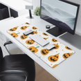 thumbnail image 2 of Long Mouse Pads for Desk,White Halloween Jack Desk Mats on Top Of Desks, Desk Mouse Pad Extra Large with 3mm Non-Slip Base and Stitched Edge for Gaming,Office,Work,Home 31.5x11.8in, 2 of 5