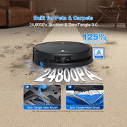 ECOVACS DEEBOT T80S Omni Robot Vacuum & Mop, 24,800Pa, Auto-Lift Mop, Hot Wash & Dry, ZeroTangle 3.0