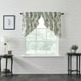 thumbnail image 3 of VHC Brands Dorset, Farmhouse Prairie Swag Valance Curtain Panels, Floral, Green, 36x36x18, Set of 2, 3 of 3