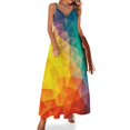 thumbnail image 1 of Vestido sin mangas con pintura cubizm multicolor abstracta Vestidos de mujer Vestido largo de mujer, 1 of 7
