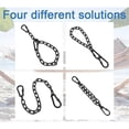 thumbnail image 4 of 2 Pack Matériel de Chaise Suspendue Robuste pour Hamac Balançoire Sac de Sable Intérieur Extérieur Yoga Gym (Noir), 4 of 5
