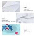 thumbnail image 4 of Dailycode Kitchen Wash Cloths with Hanging Loops Absorbent Absorbent Quick Drying Hand Towels, 2 Pack, Shark with Love Balloon, 4 of 7