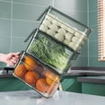 thumbnail image 2 of Contenedor fresco, contenedor de ahorro de productos para refrigerador, contenedor de almacenamiento de frutas y verduras, caja de contenedor para refrigerador (no apto para lavavajillas), 2 of 5
