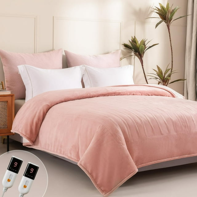 Heated Blanket Electric Throw 50” x 60” -Heated Throw Blanket with 5 Heating Levels & 3 Hours Auto Off Machine Washable Over-Heat Protect(Racoon)