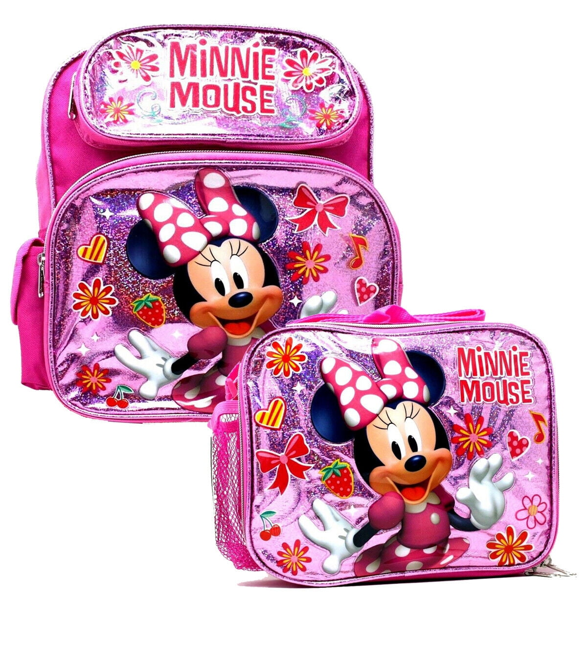 Disney Disney Minnie Mouse Girls 12" Canvas Pink School Backpack w