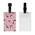thumbnail image 2 of Luggage Tags for Suitcases, Beagle Dog happy birthday Leather Bag Luggage Tags ID Label Tags Privacy Protection Travel Bag Labels, 2 of 6
