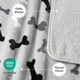 thumbnail image 3 of PetAmi Premium Waterproof Dog Blanket for Large Dogs, Reversible Sherpa & Flannel Fleece, Leakproof Pet Throw for Couch Protection, Soft Plush Furniture Protector for Cats, Washable, 60x80 Bone Grey, 3 of 9