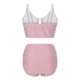 thumbnail image 5 of Conjunto de Bikini de Cintura Súper Alta para Mujeres con Cuello en V con Textura Ruched 2025 Traje de Baño de Playa de Verano, 5 of 7