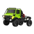 thumbnail image 2 of Camioneta RC 1/18, camión de transporte a control remoto, todoterreno, vehículo todoterreno RC, coche de escalada sobre orugas para niños y adultos, verde, 2 of 7