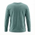 thumbnail image 6 of Domuza Mens Crewneck Shirt Long Sleeve Anti-Wrinkle Casual Muscle T Shirts Workout Slim Fitted Green L, 6 of 7