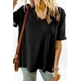 thumbnail image 4 of Casuashion V-Neck High-Low Hem Tee - Timeless Chic, All-Day Comfort!, 4 of 8