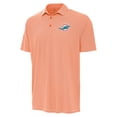 thumbnail image 2 of Men's Antigua Orange/White Miami Dolphins Twine Performance Polo, 2 of 3