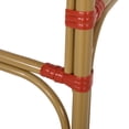 thumbnail image 5 of GDF Studio Danberry Outdoor Wicker and Aluminum 29.5 Inch French Barstools, Set of 4, Red, White, and Bamboo Print Finish, 5 of 8